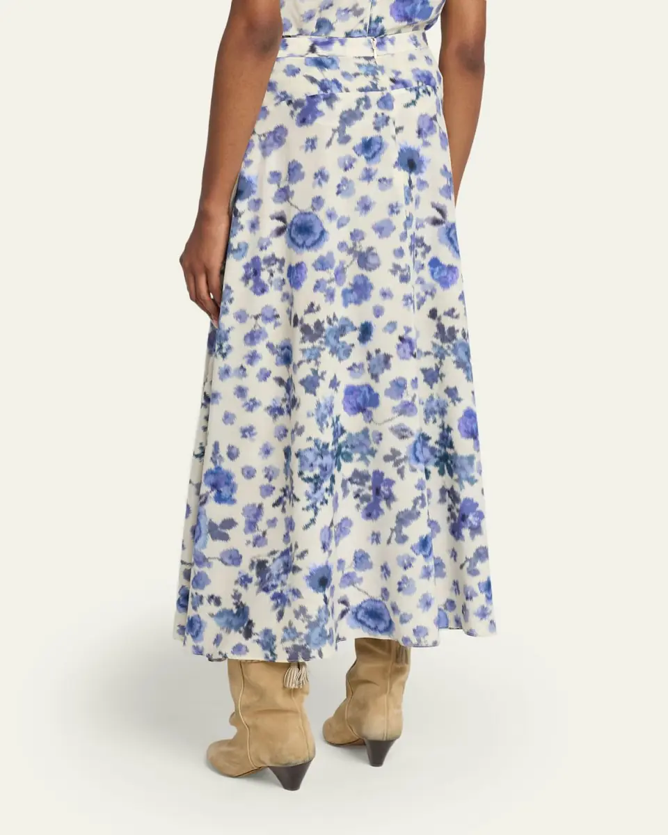 Isabel Marant Sakura Blur Floral Slit Midi Skirt | Thumbnail 3 Isabel Marant Sakura Blur Floral Slit Midi Skirt | Thumbnail 3