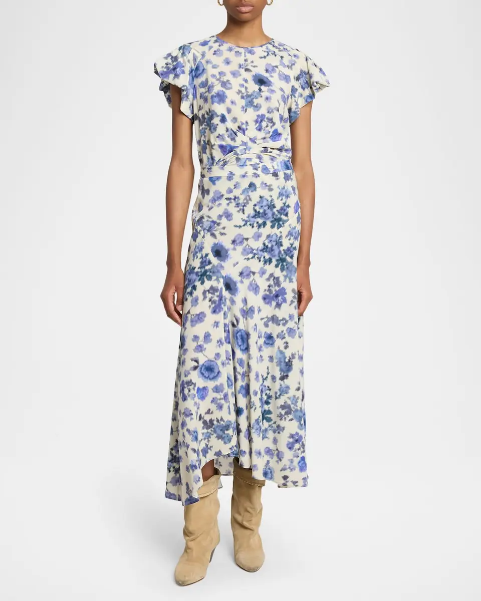Isabel Marant Sakura Blur Floral Slit Midi Skirt | Thumbnail 6 Isabel Marant Sakura Blur Floral Slit Midi Skirt | Thumbnail 6