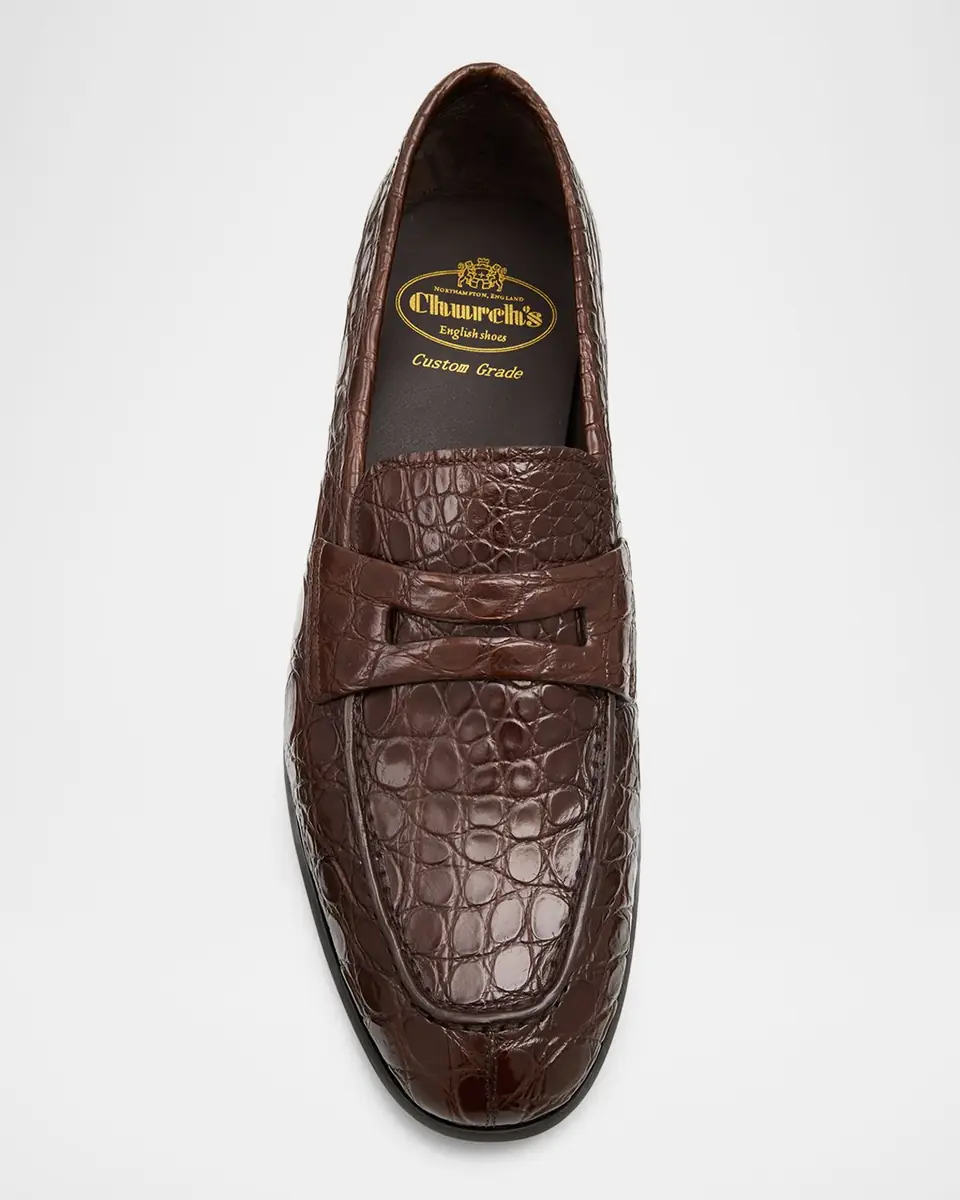 Church's Men's Milton Crocodile Loafers | Thumbnail 7