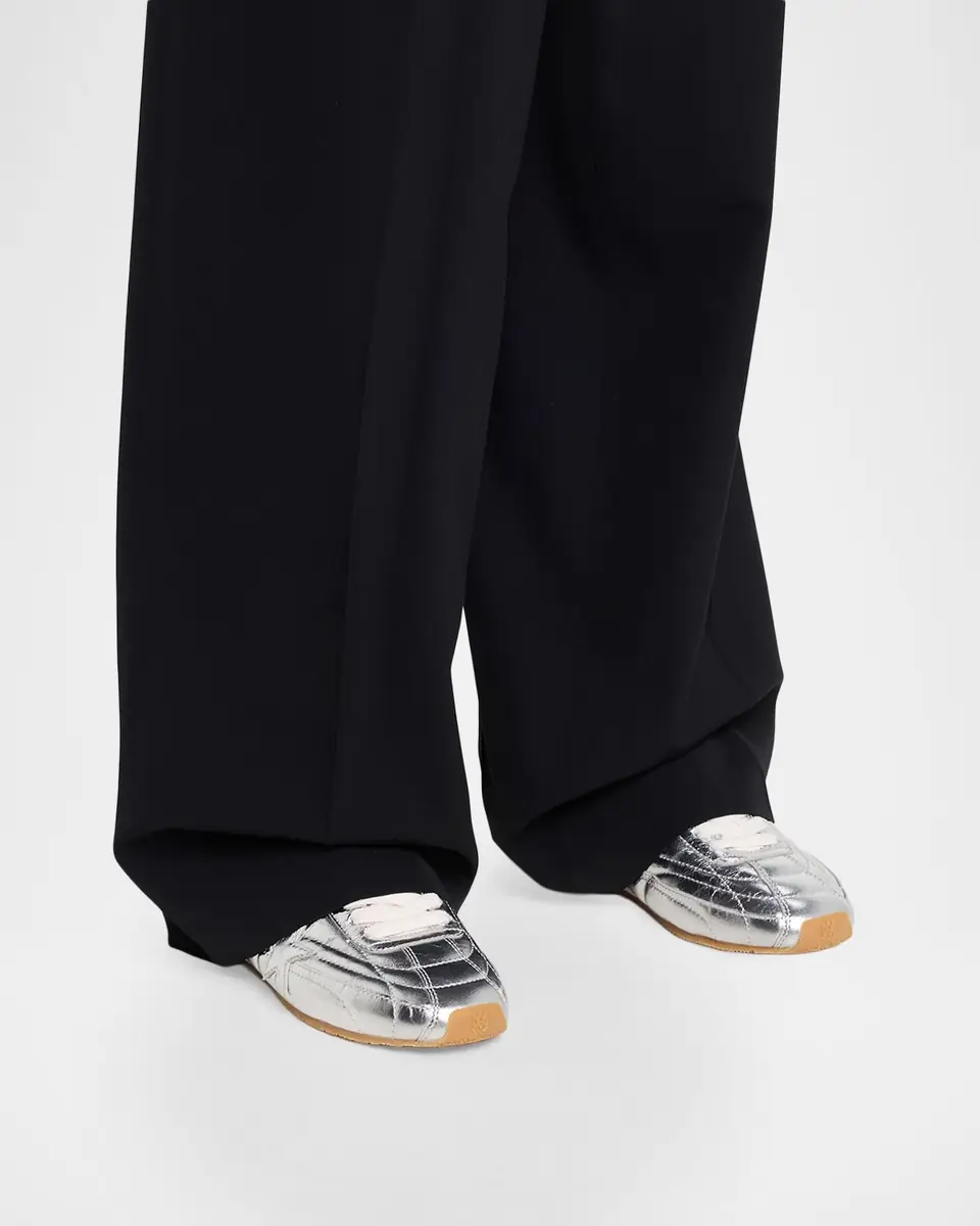 AMIRI Pacific Football Slim Quilted Metallic Leather Sneakers | Thumbnail 2 AMIRI Pacific Football Slim Quilted Metallic Leather Sneakers | Thumbnail 2