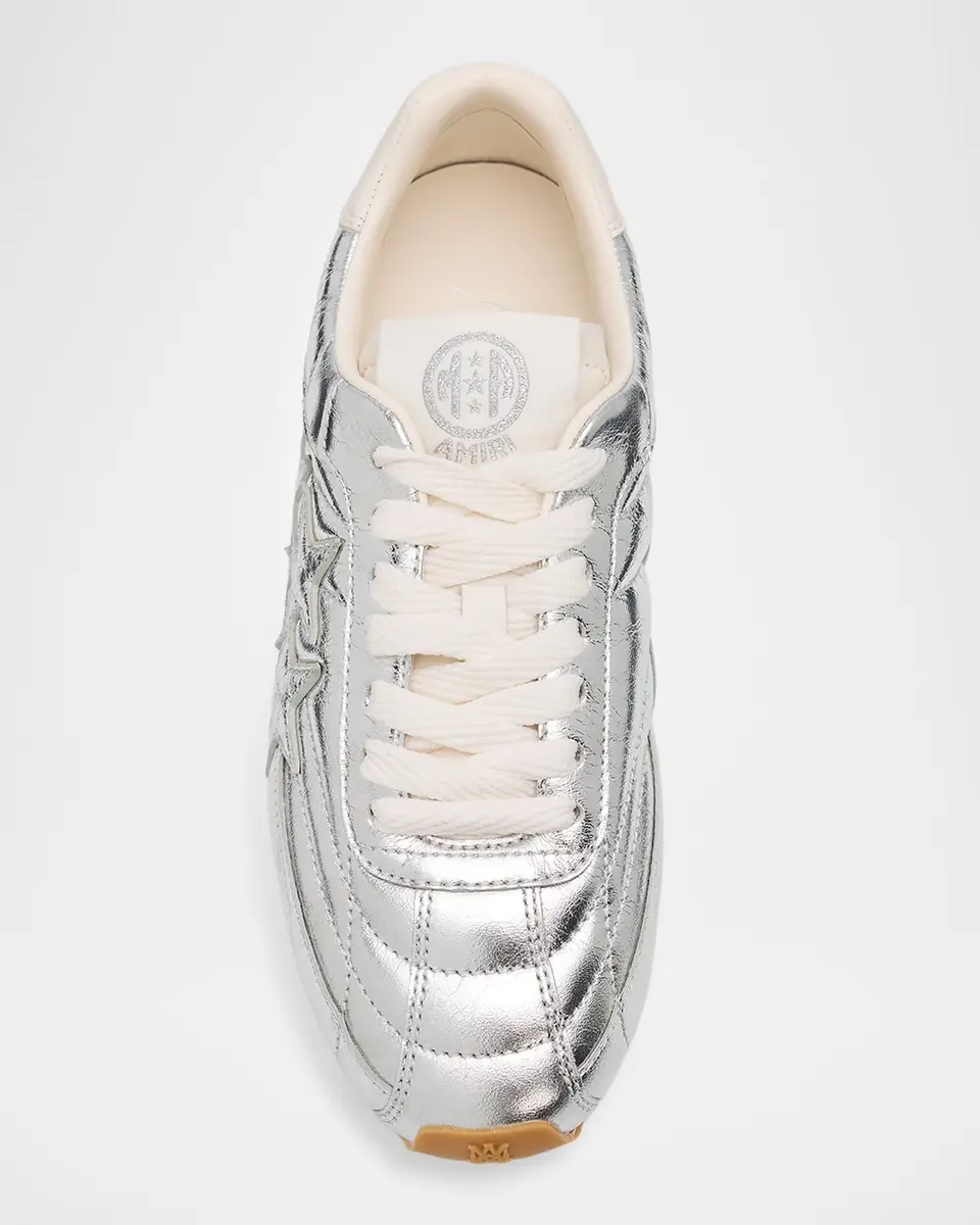 AMIRI Pacific Football Slim Quilted Metallic Leather Sneakers | Thumbnail 5 AMIRI Pacific Football Slim Quilted Metallic Leather Sneakers | Thumbnail 5