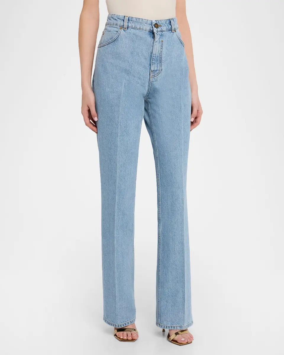 Balmain High-Waisted Flared Denim Jeans | Thumbnail 4 Balmain High-Waisted Flared Denim Jeans | Thumbnail 4
