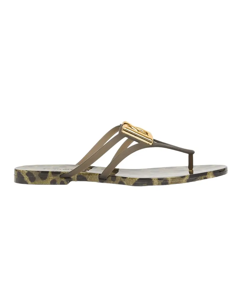 Dolce & Gabbana DG Jelly Flat Thong Sandals | Image 1 Dolce & Gabbana DG Jelly Flat Thong Sandals | Image 1