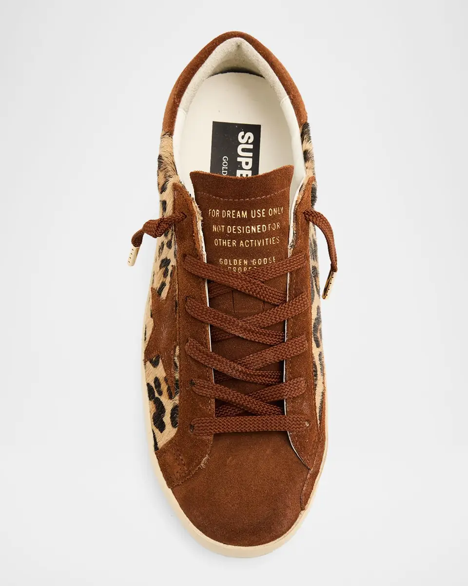 Golden Goose Ball Star Leopard Calf Hair and Suede Low-Top Sneakers | Thumbnail 5
