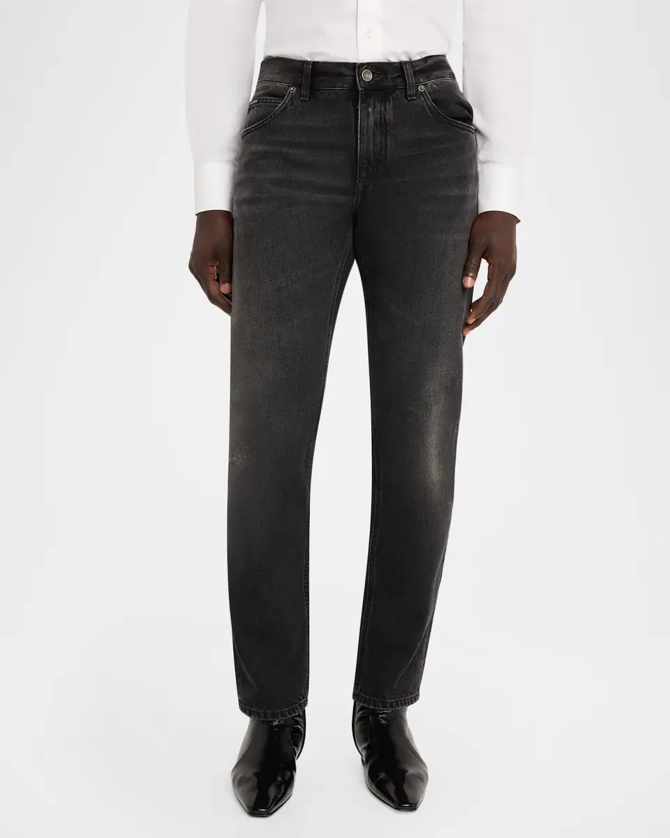 Dolce & Gabbana Men's Grey Denim Straight Leg Jeans | Thumbnail 4 Dolce & Gabbana Men's Grey Denim Straight Leg Jeans | Thumbnail 4