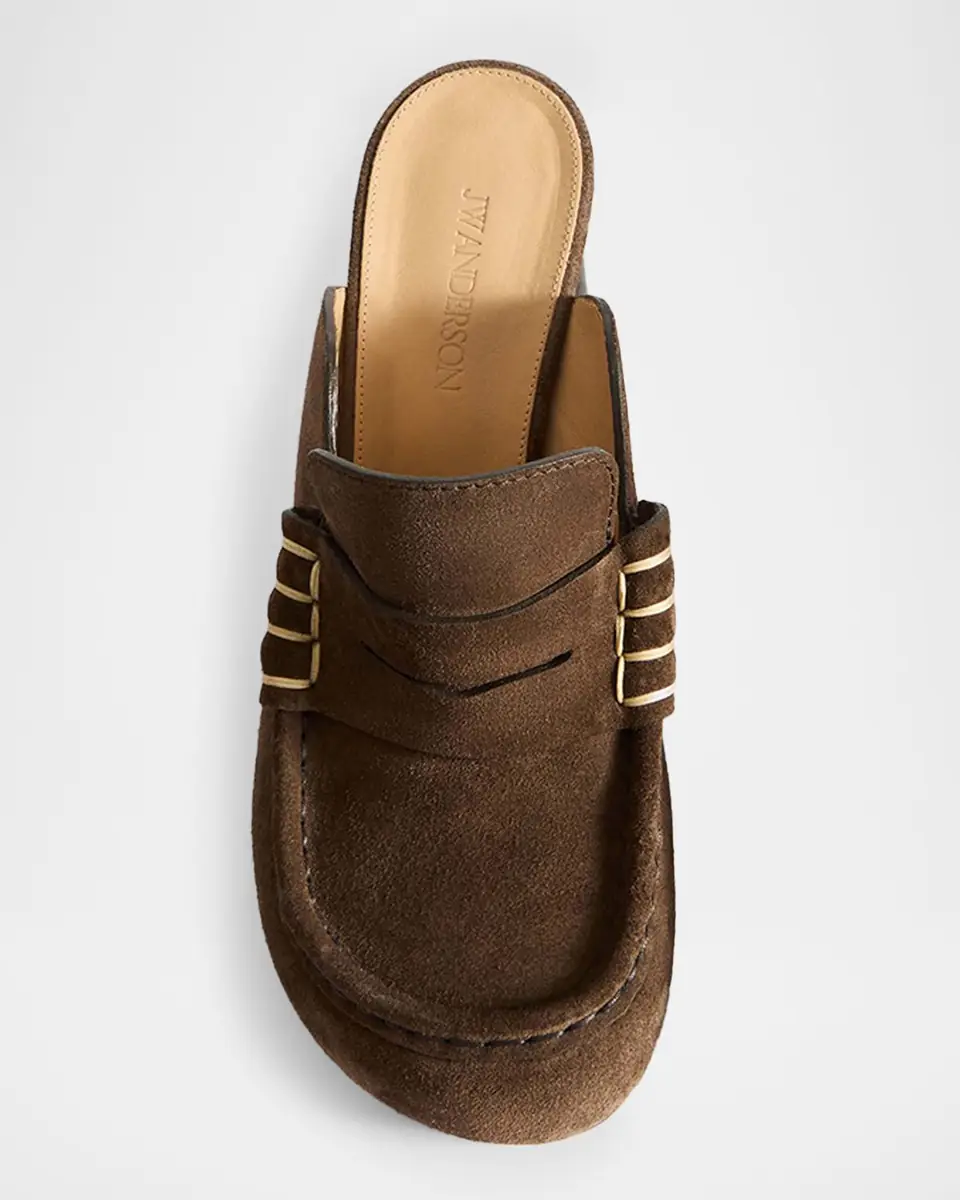JW Anderson 70mm Suede Loafer Mules | Thumbnail 6