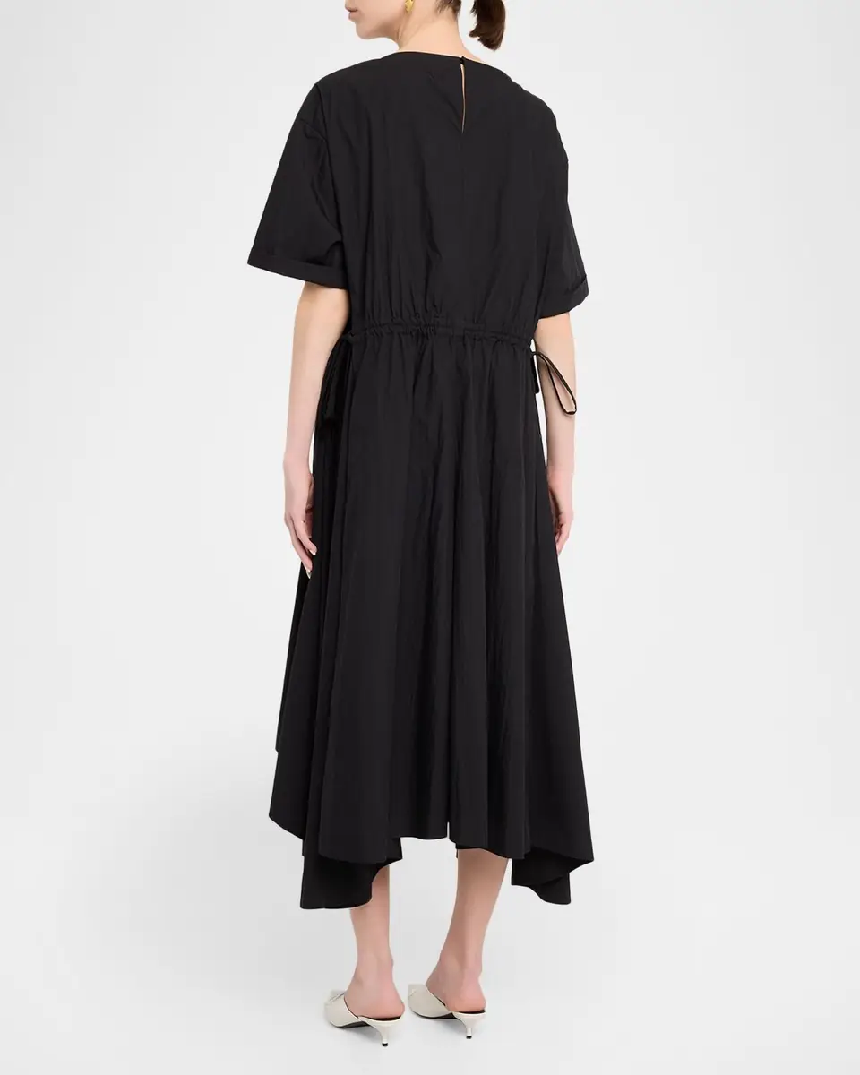 Lafayette 148 New York Drawstring Cotton Midi Dress | Thumbnail 7 Lafayette 148 New York Drawstring Cotton Midi Dress | Thumbnail 7