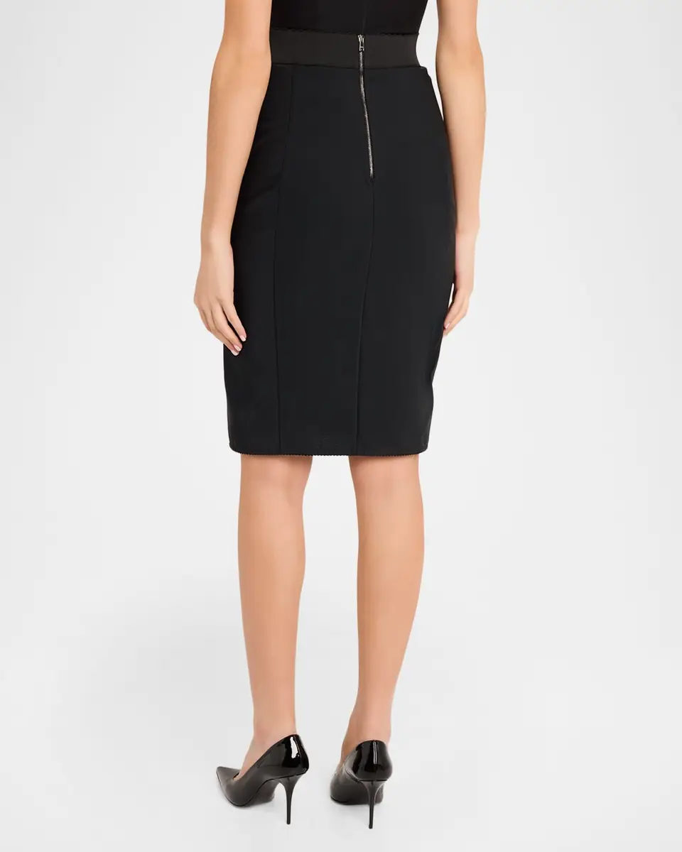 Dolce & Gabbana Lace Satin Paneled Pencil Skirt | Thumbnail 3 Dolce & Gabbana Lace Satin Paneled Pencil Skirt | Thumbnail 3
