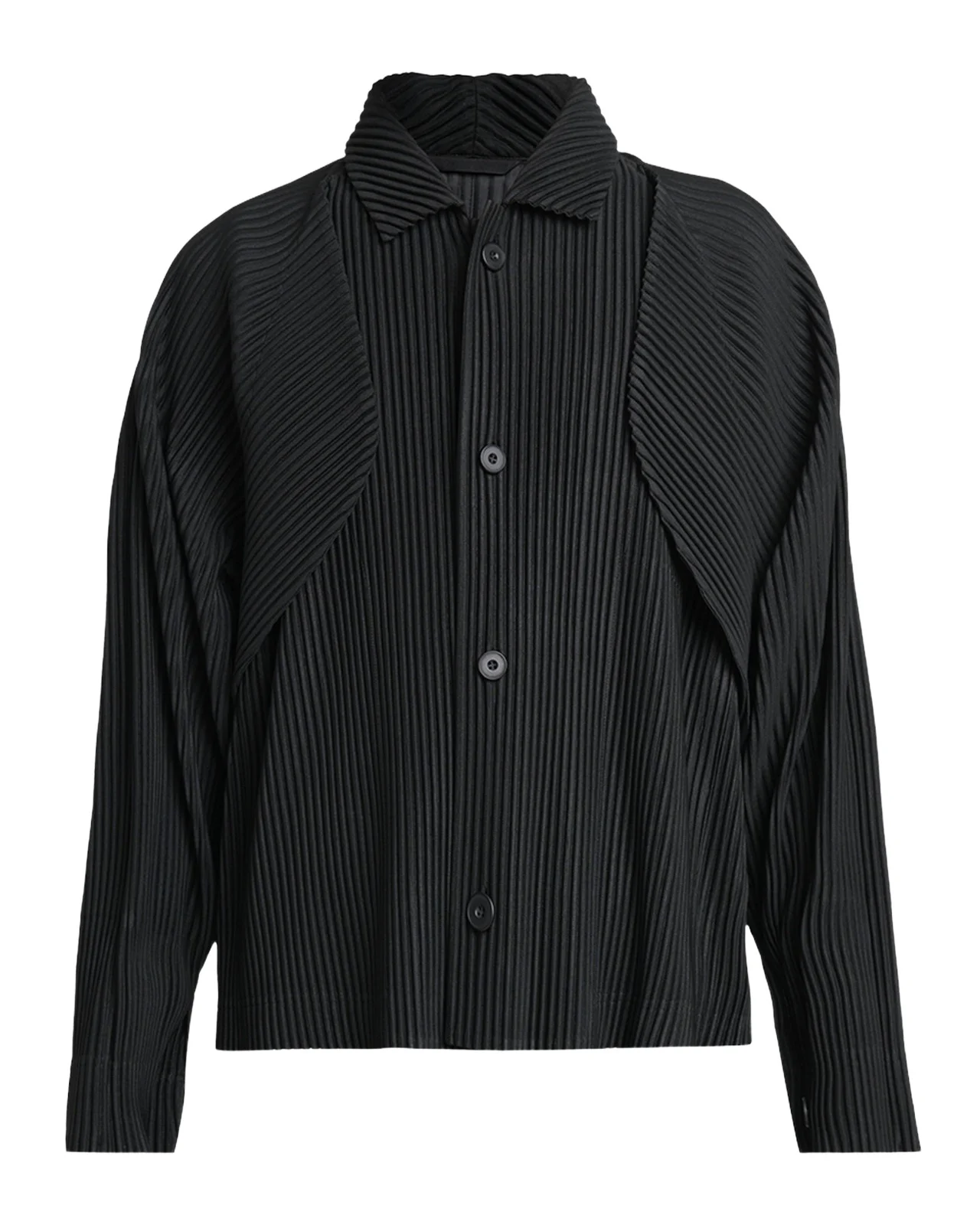 Men's Pleated Button-Down Shirt Men's Pleated Button-Down Shirt