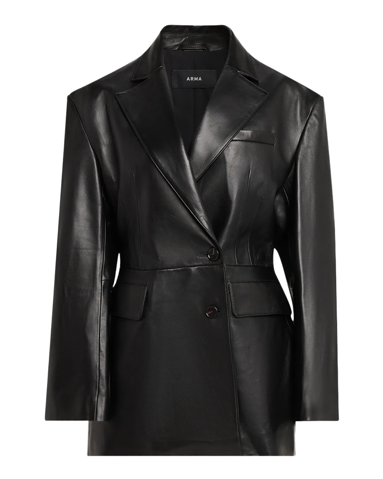 ARMA Lydia Single-Breasted Lambskin Leather Jacket