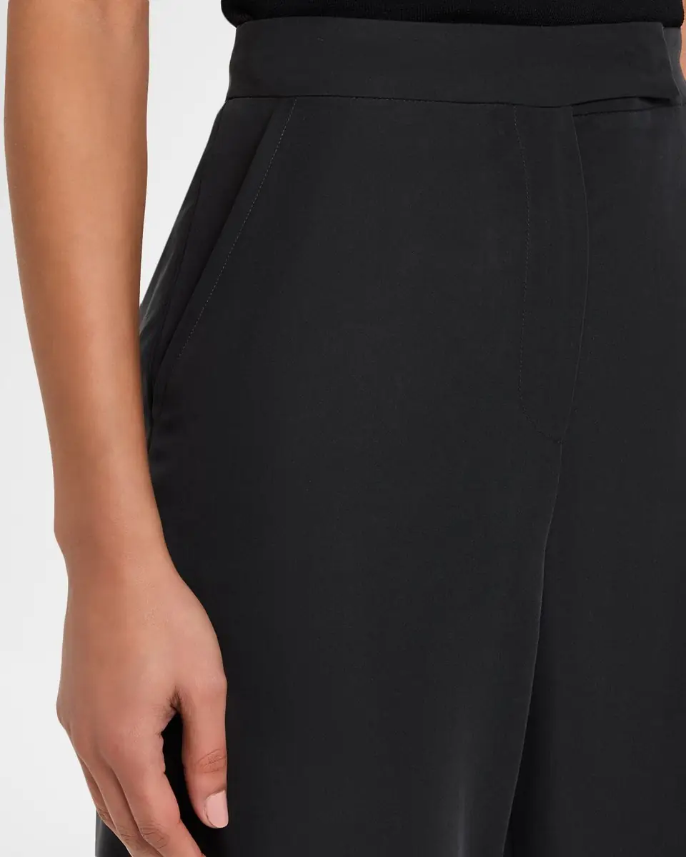 Emporio Armani Relaxed Cupro Trousers | Thumbnail 4 Emporio Armani Relaxed Cupro Trousers | Thumbnail 4