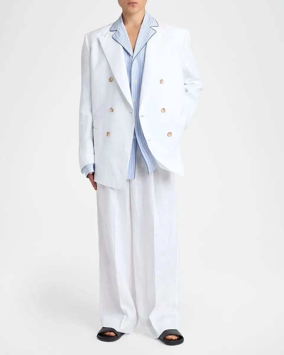 Dolce & Gabbana Men's Peak Lapel Double-Breasted Blazer | Thumbnail 2 Dolce & Gabbana Men's Peak Lapel Double-Breasted Blazer | Thumbnail 2