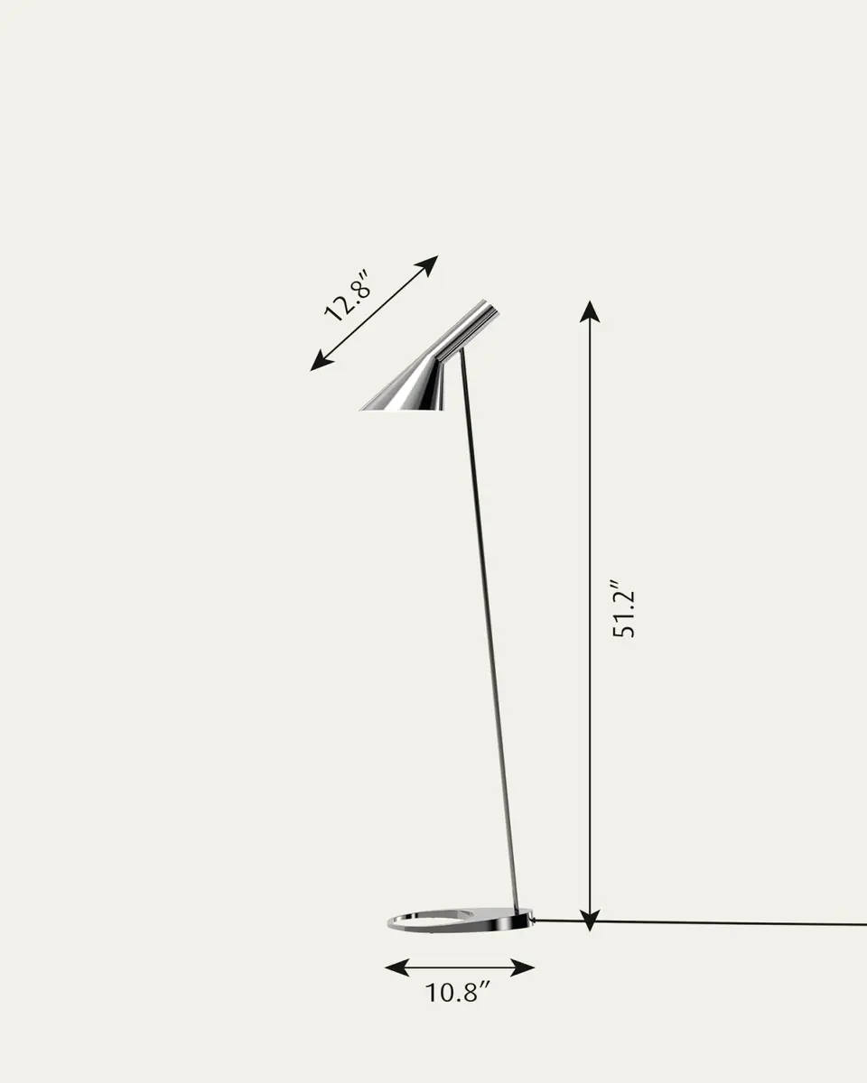Louis Poulsen AJ Polished Stainless Steel Floor Lamp | Thumbnail 5