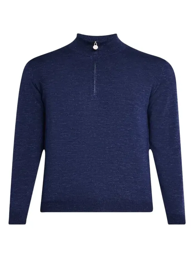 Men's Silk, Cashmere and Linen Half-Zip Sweater Men's Silk, Cashmere and Linen Half-Zip Sweater
