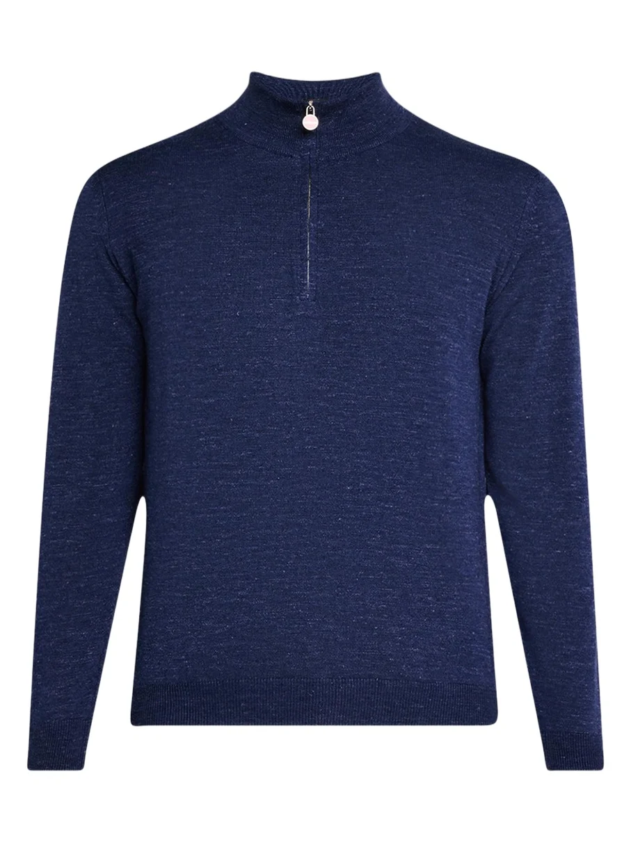 Men's Silk, Cashmere and Linen Half-Zip Sweater Men's Silk, Cashmere and Linen Half-Zip Sweater