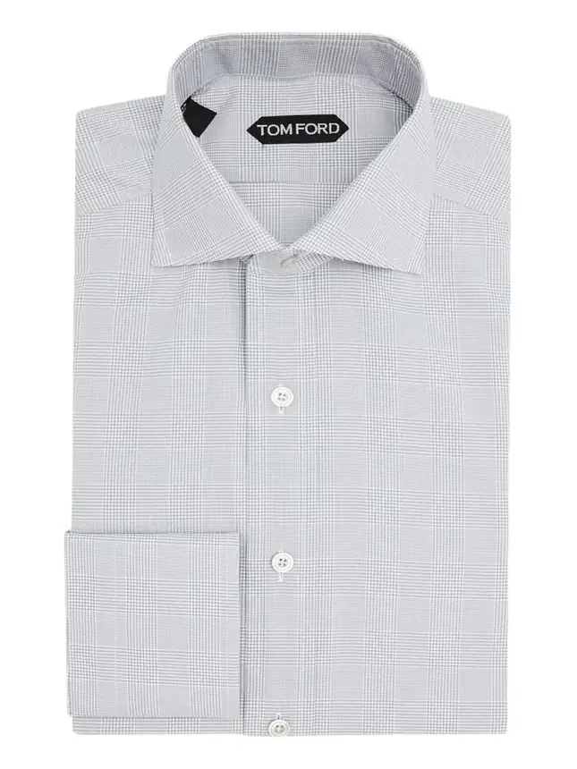 Men's Cotton Fine-Check Dress Shirt