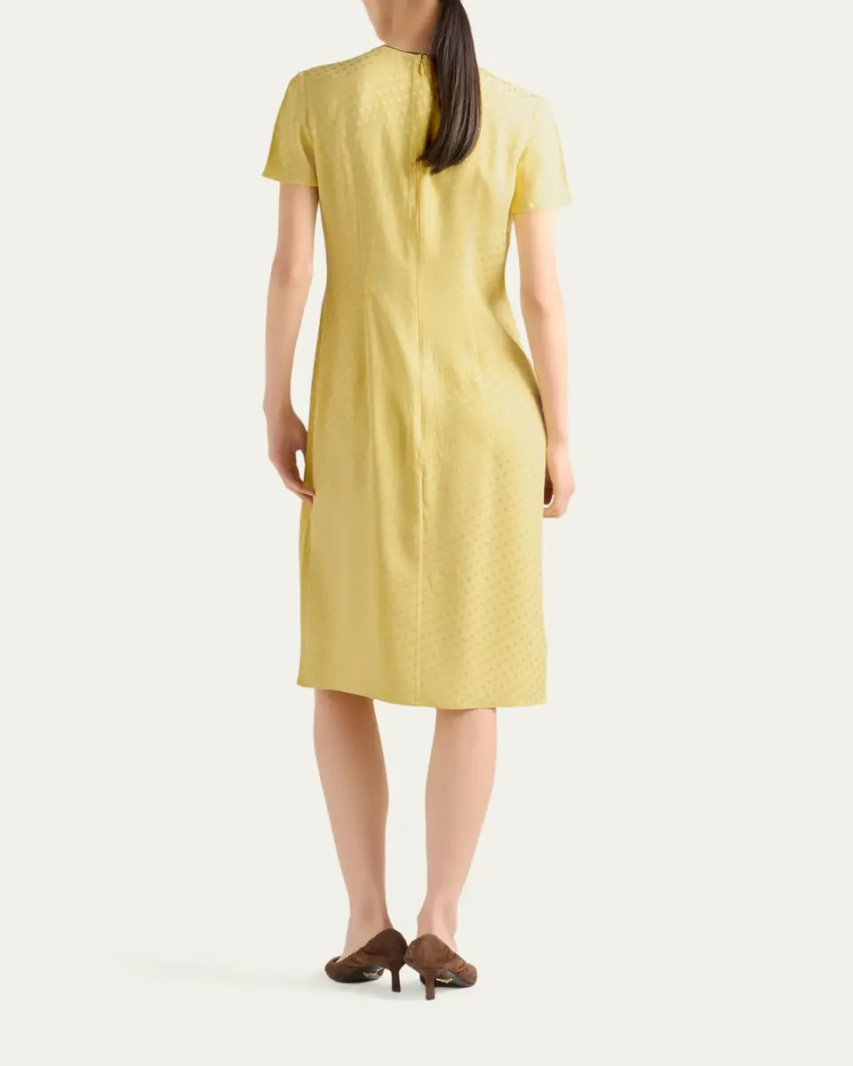 Prada Polka-Dot Silk Midi Dress | Thumbnail 3 Prada Polka-Dot Silk Midi Dress | Thumbnail 3