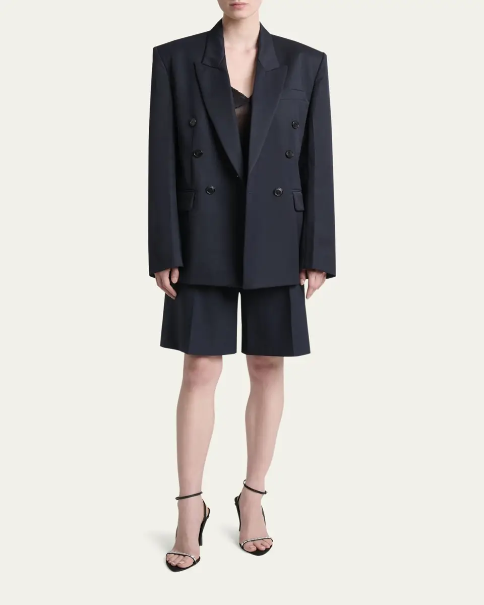 Victoria Beckham Pleated Tailored Bermuda Shorts | Thumbnail 2 Victoria Beckham Pleated Tailored Bermuda Shorts | Thumbnail 2