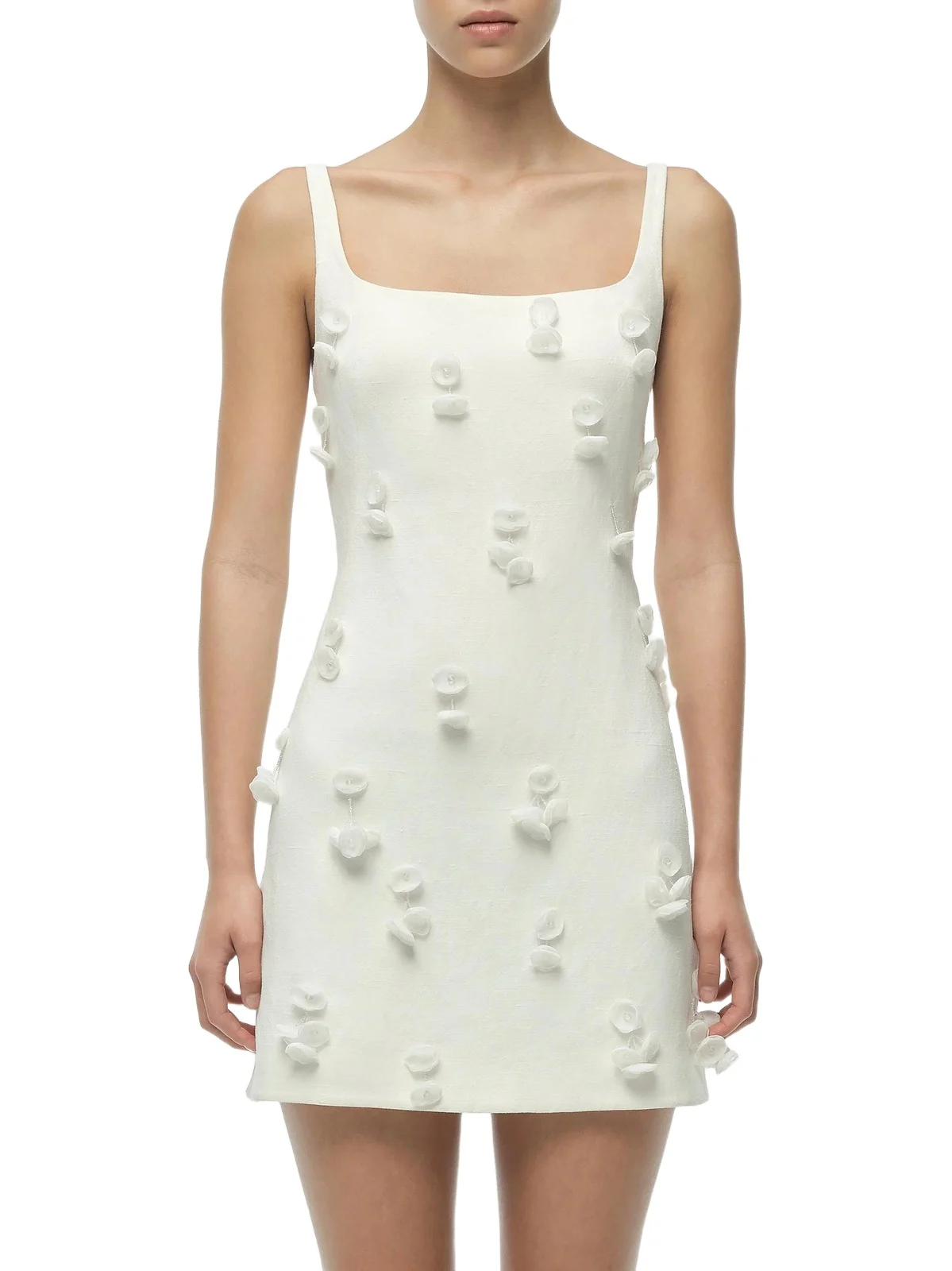 Women's Cailinn Appliqué Linen-Blend Minidress