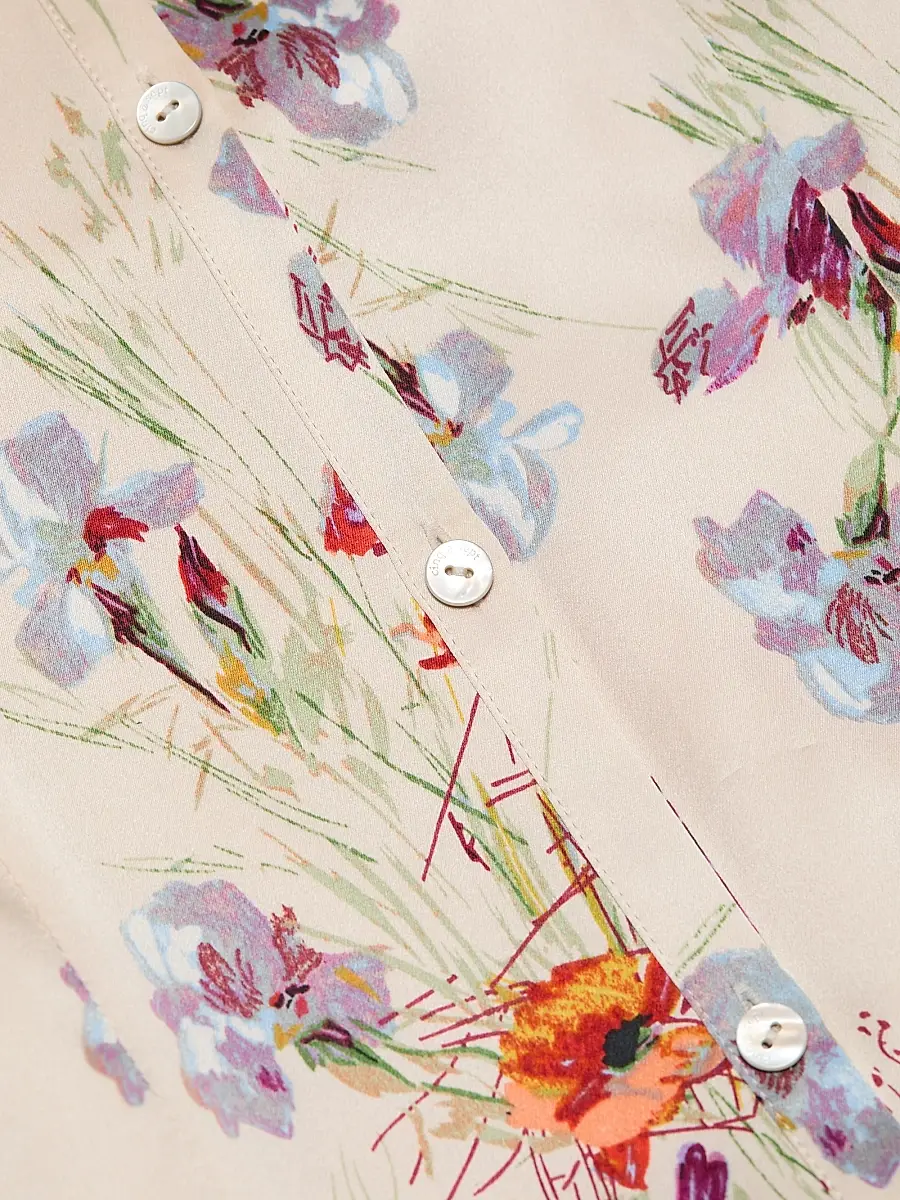 Cinq à Sept Women's Iris Bouquet Willow Floral A-Line Midi-Shirtdress | Thumbnail 7 Cinq à Sept Women's Iris Bouquet Willow Floral A-Line Midi-Shirtdress | Thumbnail 7