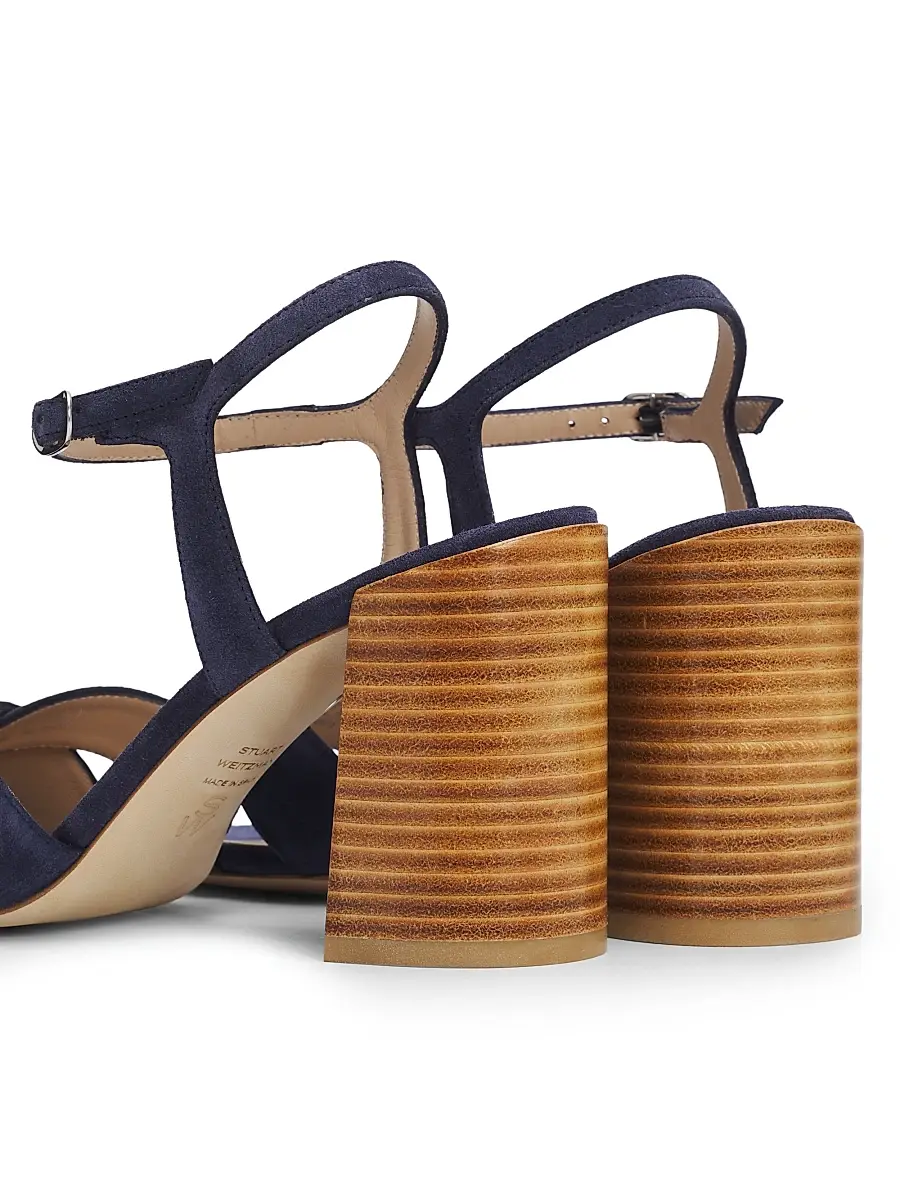 Stuart Weitzman Women's Alyssa 85MM Crisscross Suede Sandals | Thumbnail 3 Stuart Weitzman Women's Alyssa 85MM Crisscross Suede Sandals | Thumbnail 3