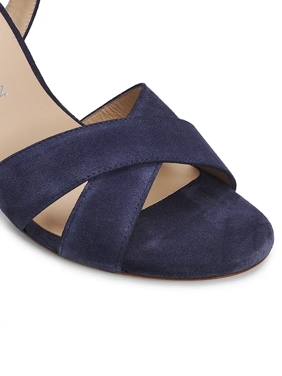 Stuart Weitzman Women's Alyssa 85MM Crisscross Suede Sandals | Thumbnail 6 Stuart Weitzman Women's Alyssa 85MM Crisscross Suede Sandals | Thumbnail 6