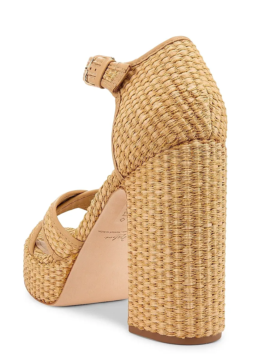 22élevé Women's 115MM Raffia Platform Sandals | Thumbnail 3 22élevé Women's 115MM Raffia Platform Sandals | Thumbnail 3
