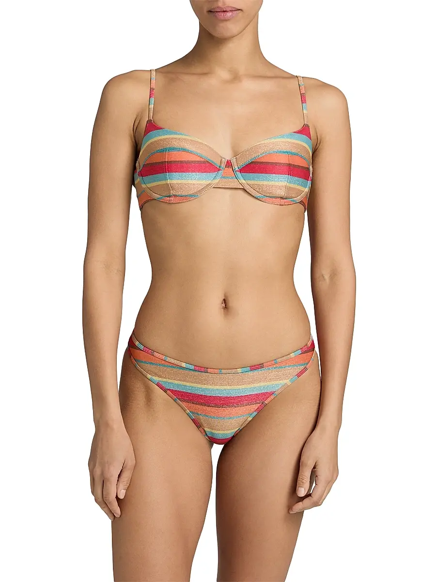 Ramy Brook Women's Mona Striped Bikini Top | Thumbnail 3