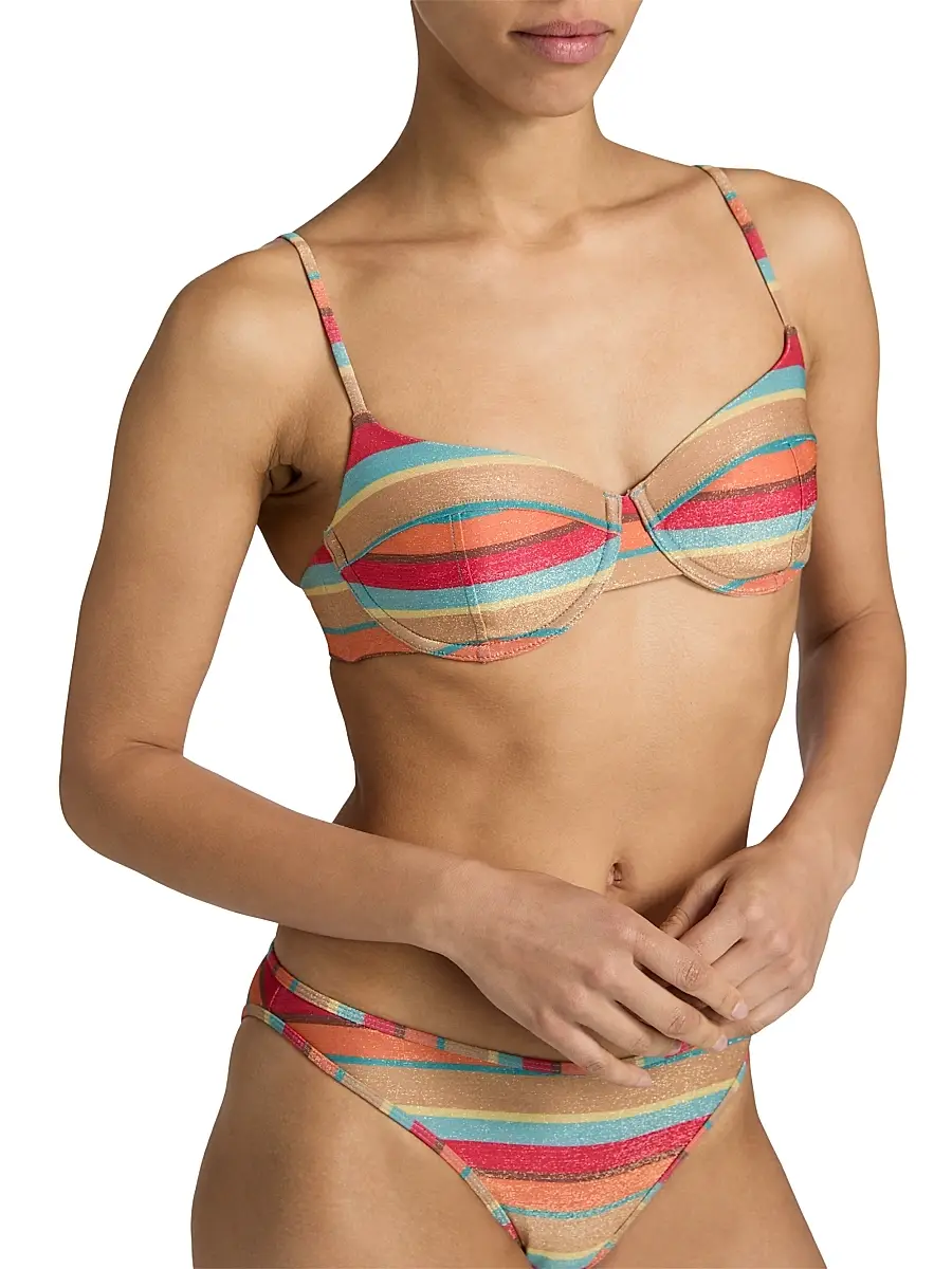 Ramy Brook Women's Mona Striped Bikini Top | Thumbnail 5