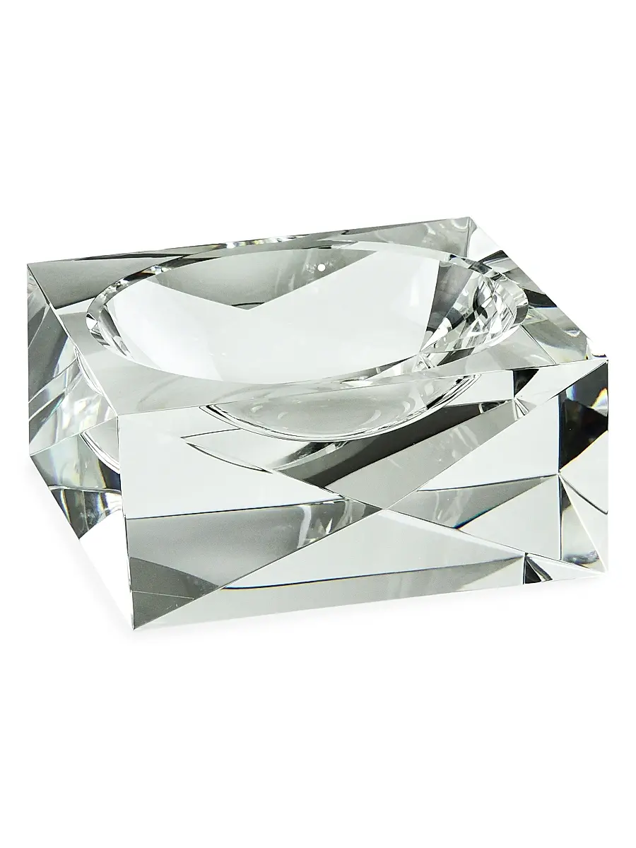 Tizo Clear Crystal Pyramid Diamond Bowl