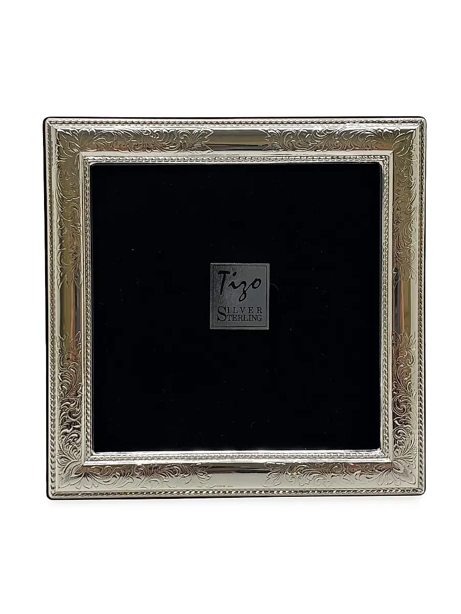 Tizo Sterling Silver Engraved Rope Frame | Thumbnail 2 Tizo Sterling Silver Engraved Rope Frame | Thumbnail 2