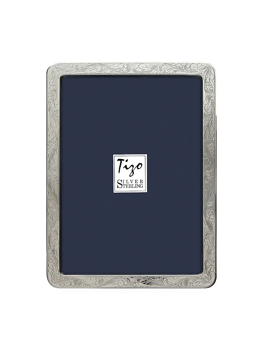 Sterling Silver Luxe Engraved Frame Sterling Silver Luxe Engraved Frame