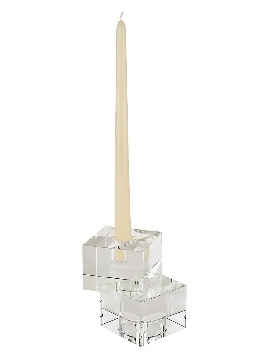 Tizo Clear Crystal Cubes Small Candleholder | Thumbnail 2 Tizo Clear Crystal Cubes Small Candleholder | Thumbnail 2