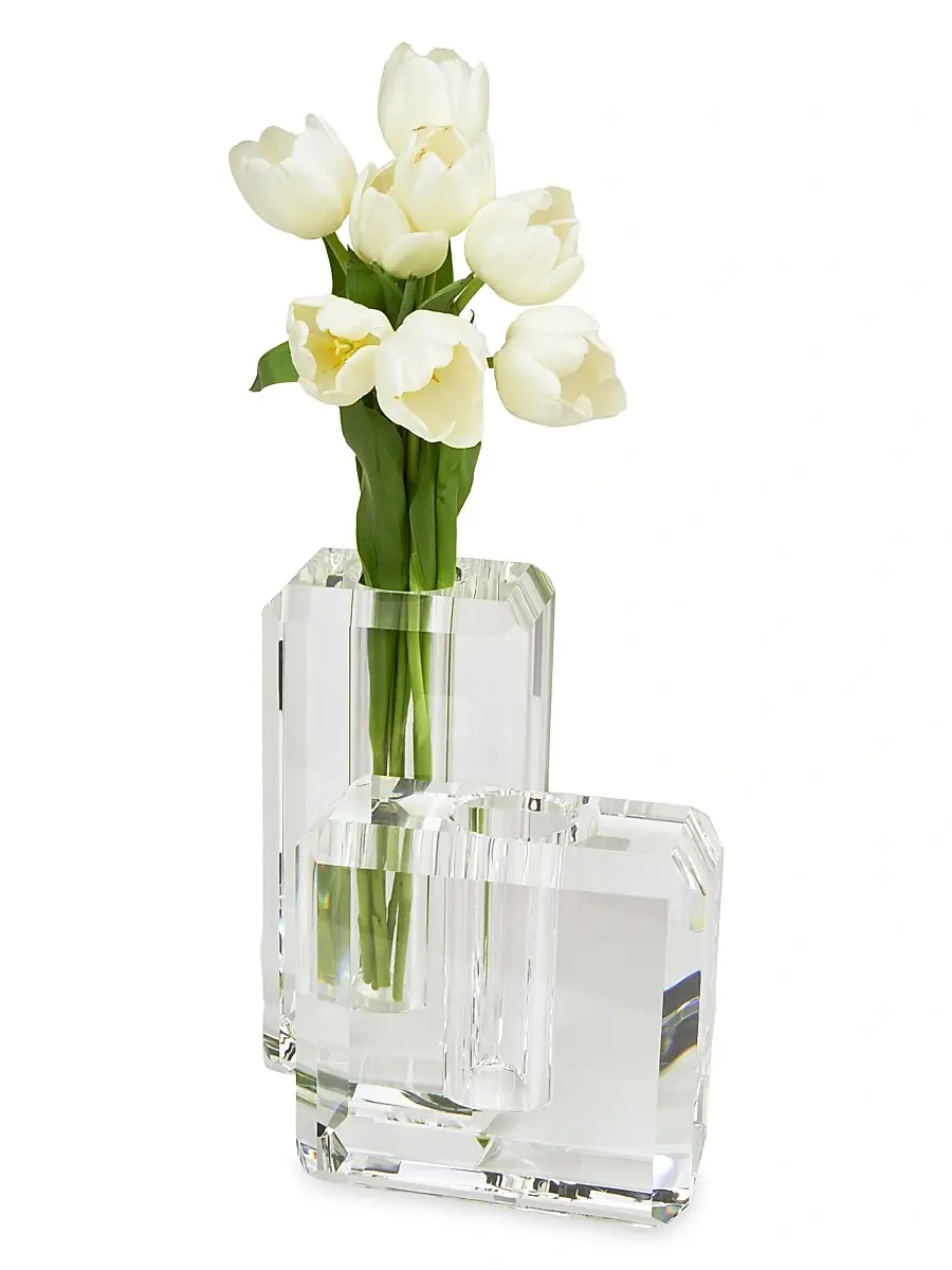 Tizo Crystal Beveled-Edge Centerpiece Vase | Thumbnail 2 Tizo Crystal Beveled-Edge Centerpiece Vase | Thumbnail 2