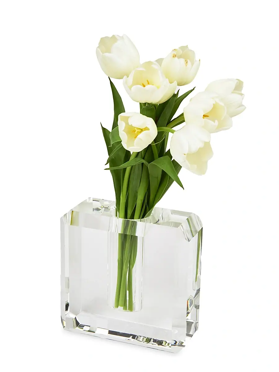Crystal Beveled-Edge Centerpiece Vase Crystal Beveled-Edge Centerpiece Vase
