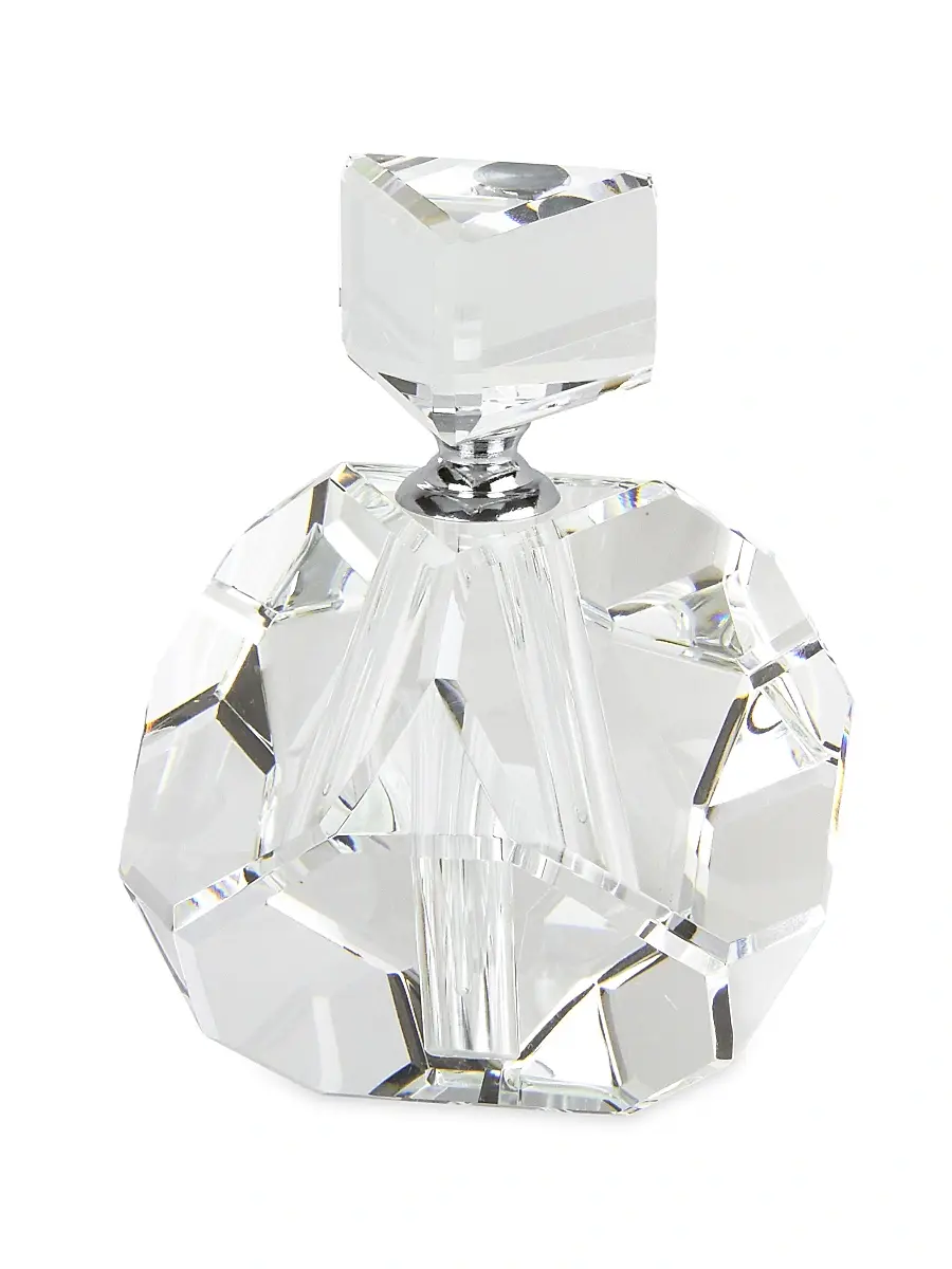 Tizo Clear Crystal Faceted Diamond-Cut Perfume Bottle | Image 1 Tizo Clear Crystal Faceted Diamond-Cut Perfume Bottle | Image 1