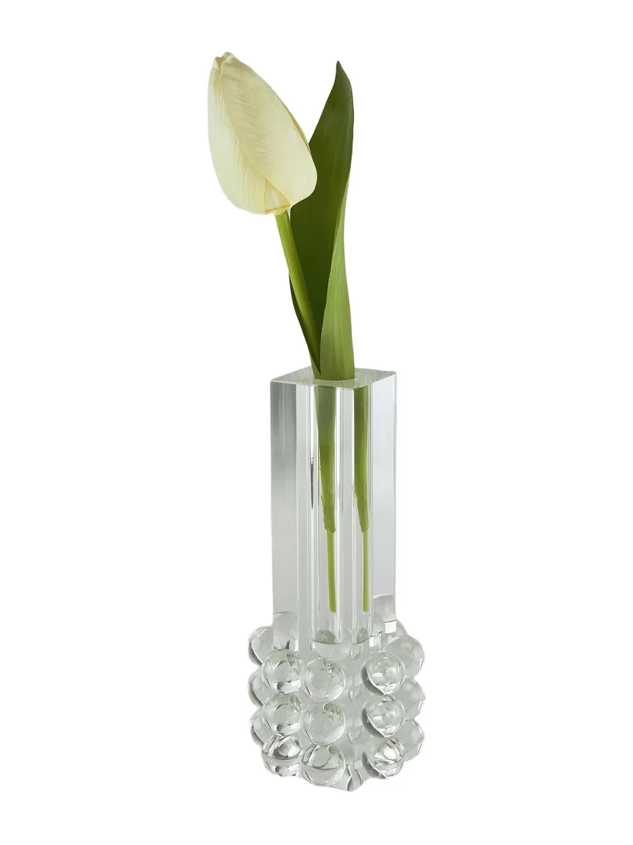 Tizo Clear Crystal Bud Bubble Vase
