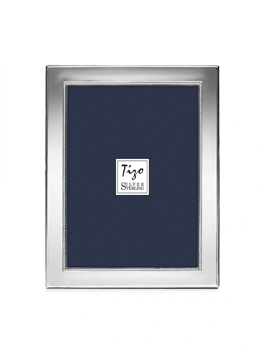 Tizo Luxe Flat Beaded 925 Sterling Silver Frame
