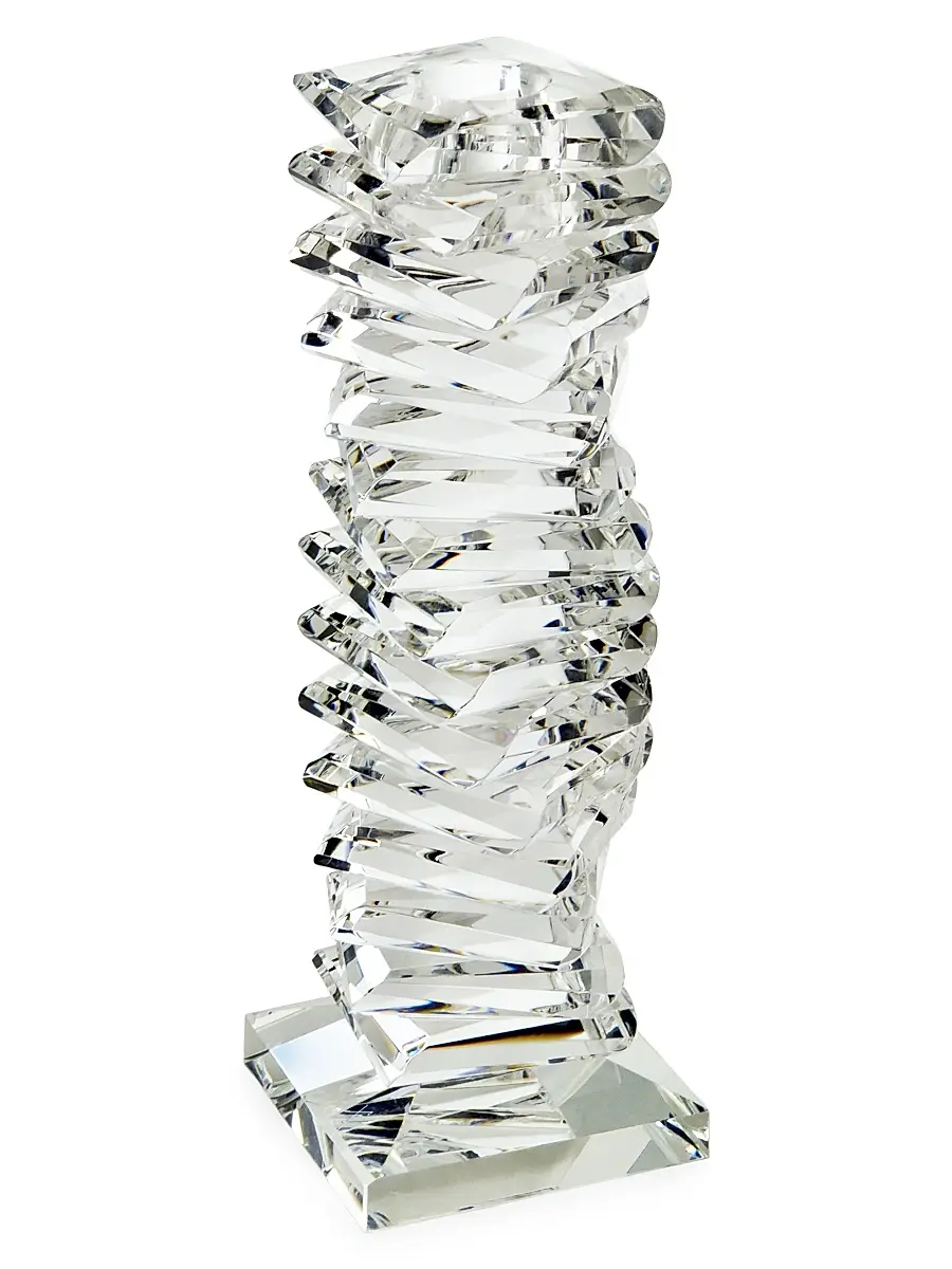 Tizo Clear Crystal Twisted Candleholder
