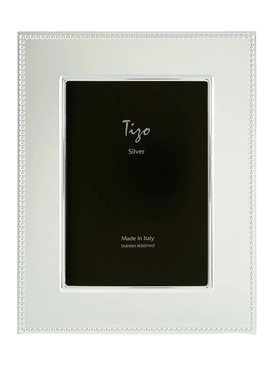 Tizo Italian Silverplate Wide Beaded Frame