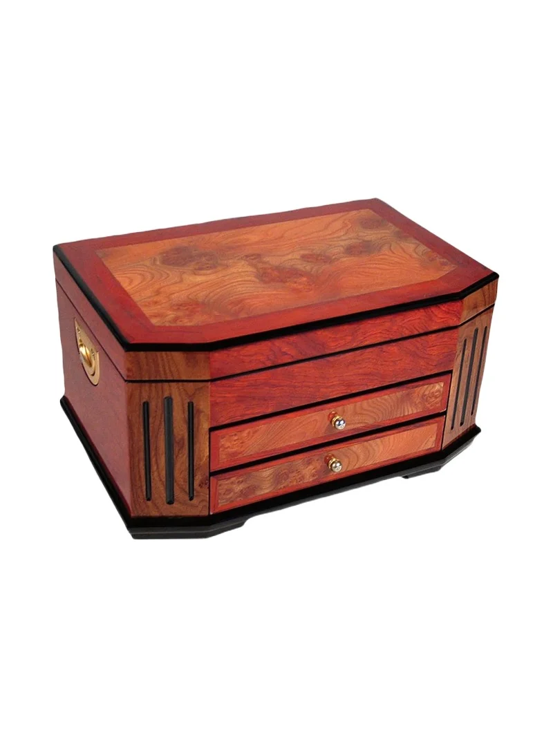 Inlaid Wood Jewelry Chest