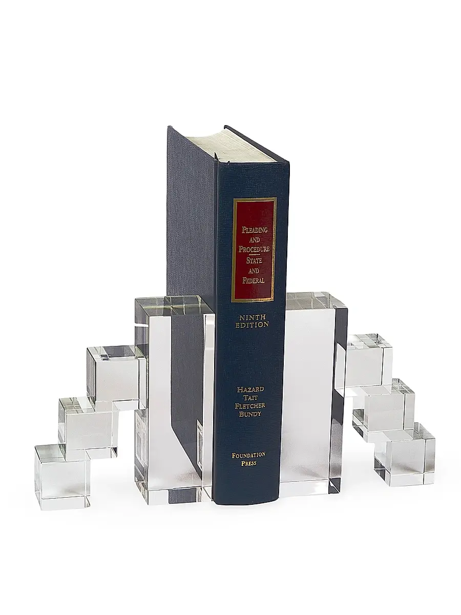 Tizo Crystal Block Steps 2-Piece Bookend Set | Thumbnail 2