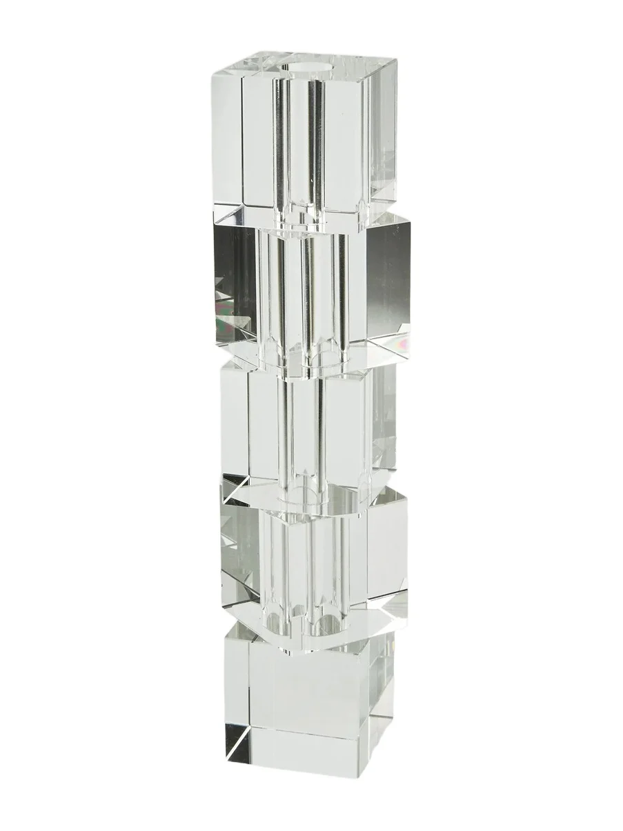 Tizo Crystal Stacked Block Bud Vase