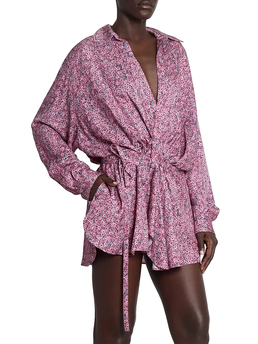 Isabel Marant Women's Harmony Silk-Blend Minidress | Thumbnail 3 Isabel Marant Women's Harmony Silk-Blend Minidress | Thumbnail 3
