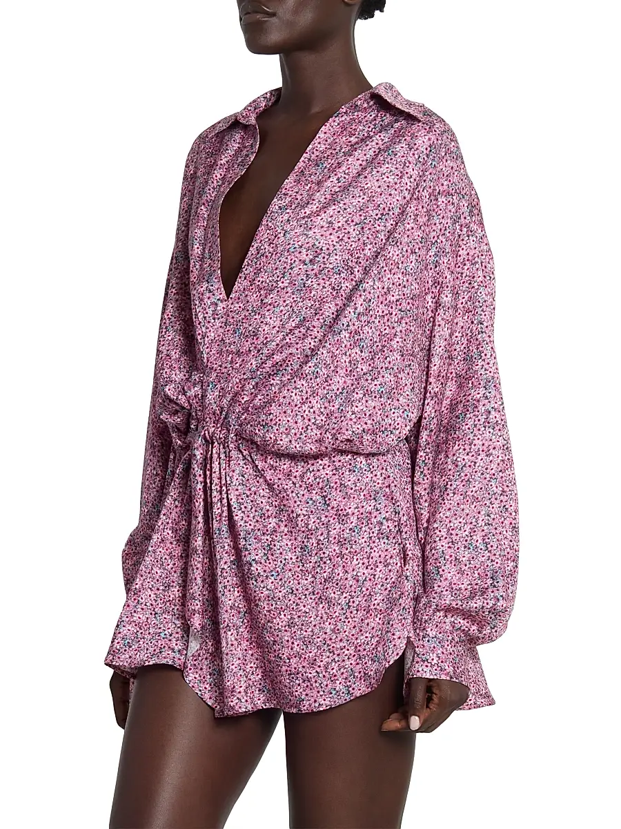 Isabel Marant Women's Harmony Silk-Blend Minidress | Thumbnail 4 Isabel Marant Women's Harmony Silk-Blend Minidress | Thumbnail 4