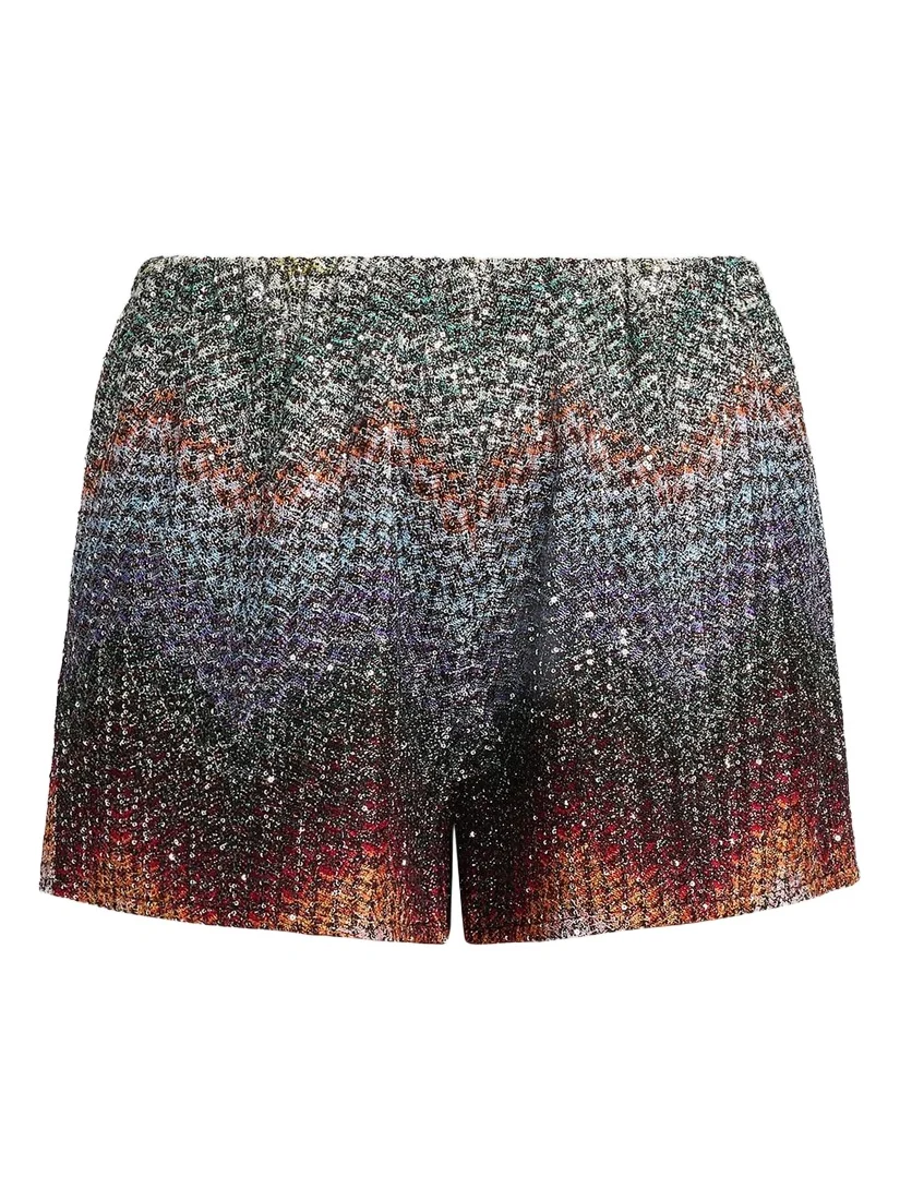 Women's Meander-Chevron Wefted-Loom Shorts Women's Meander-Chevron Wefted-Loom Shorts