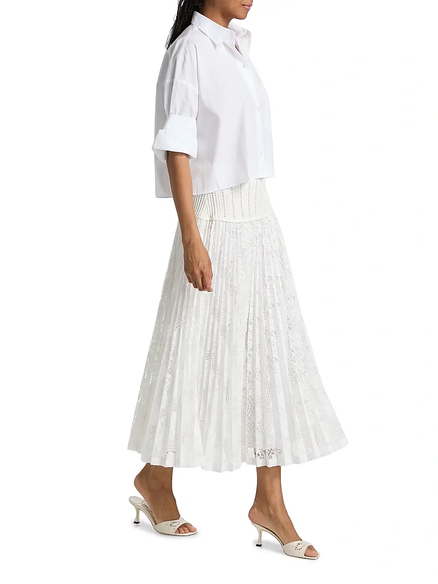 Simkhai Women's Verona Lace Midi-Skirt | Thumbnail 2 Simkhai Women's Verona Lace Midi-Skirt | Thumbnail 2
