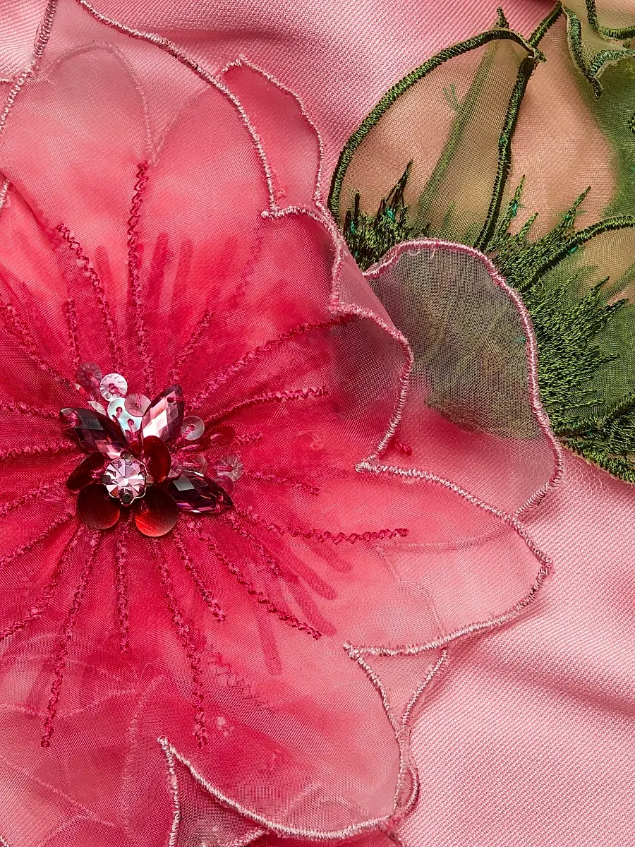 BADGLEY MISCHKA Women's Floral Appliqué Strapless Cocktail Dress | Thumbnail 7 BADGLEY MISCHKA Women's Floral Appliqué Strapless Cocktail Dress | Thumbnail 7