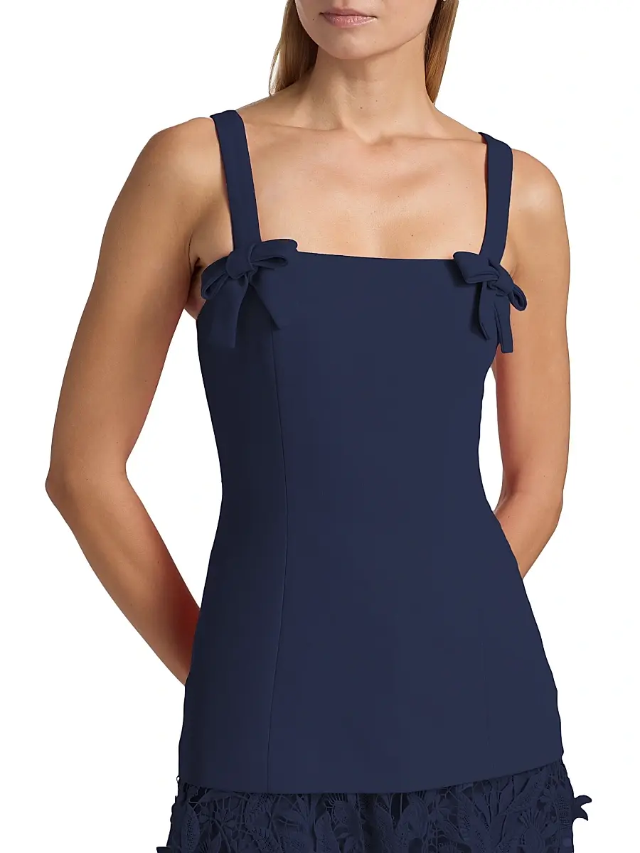 BADGLEY MISCHKA Women's Mixed-Media Lace Midi-Dress | Thumbnail 6