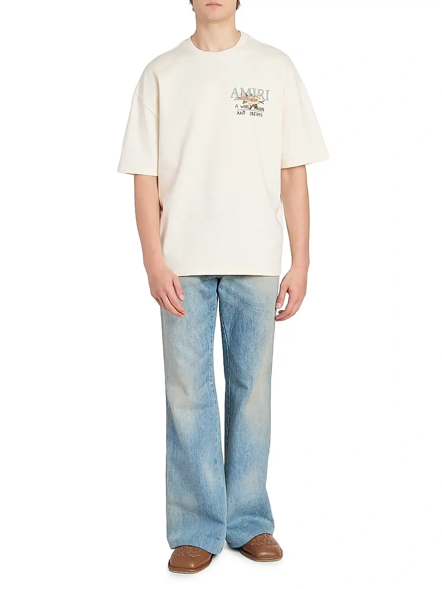 AMIRI Men's Hope & Dreams Logo Oversized T-Shirt | Thumbnail 2 AMIRI Men's Hope & Dreams Logo Oversized T-Shirt | Thumbnail 2